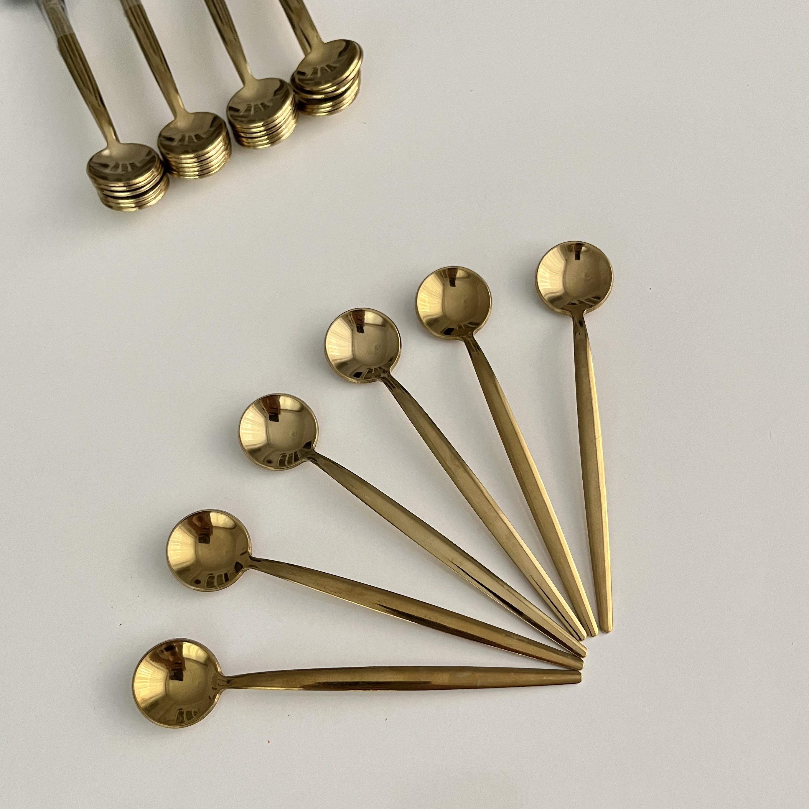 6lı Gold Çay Kaşığı