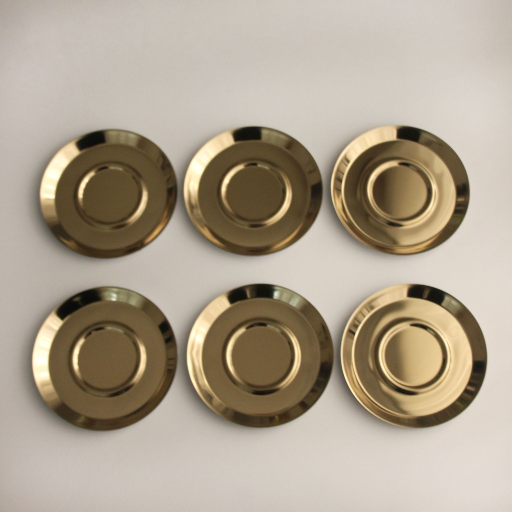 6Lı Gold Çay Tabağı