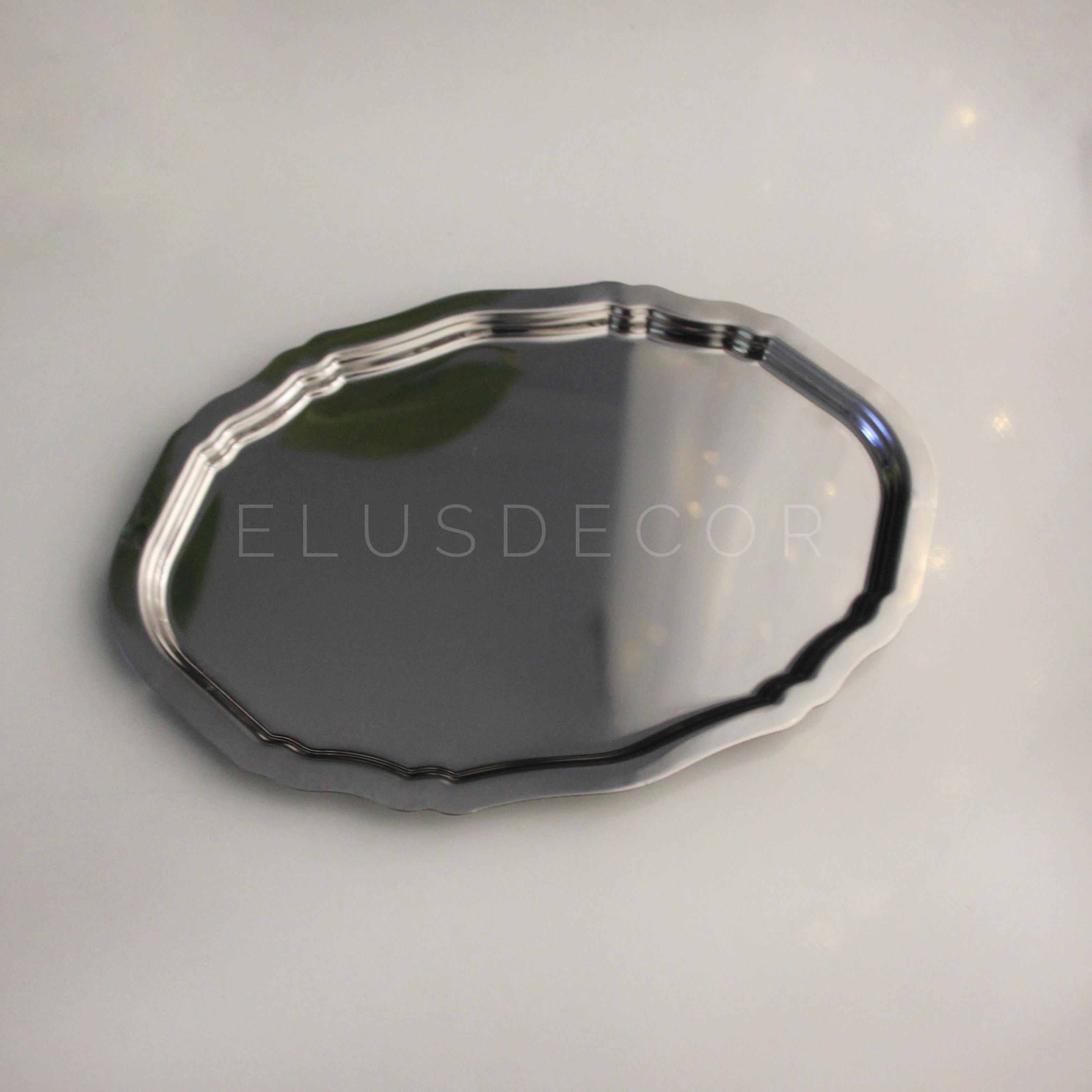 Oval Küçük Gümüş Tepsi