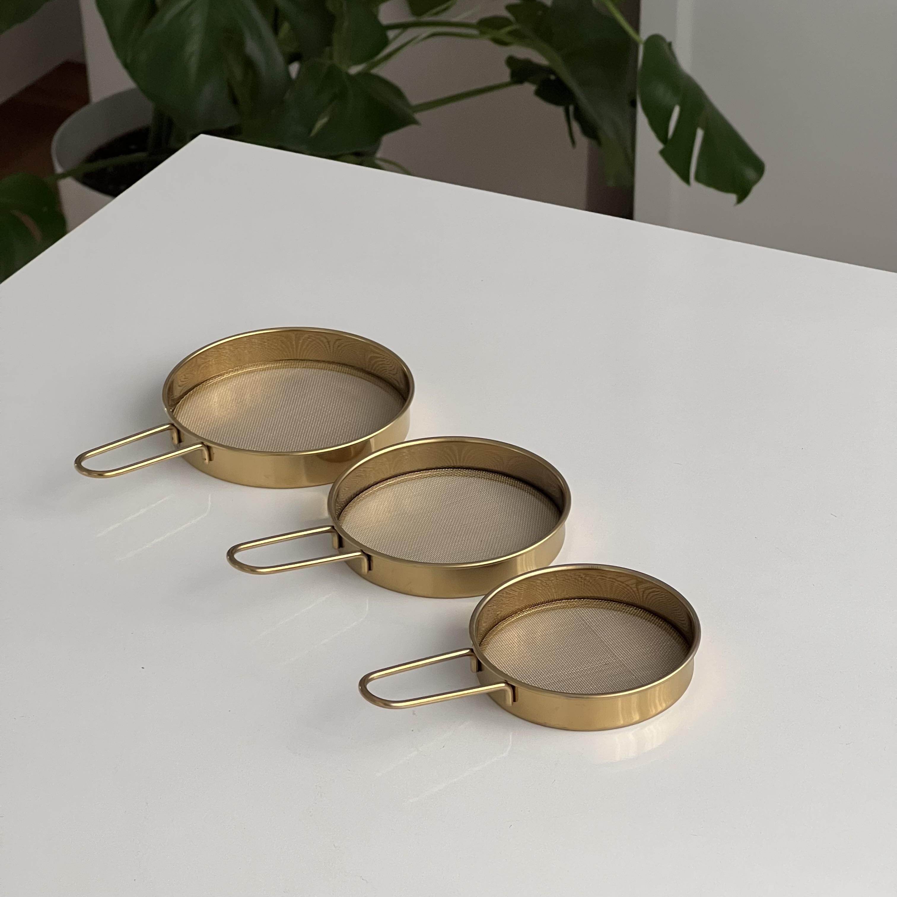 3lü Mini Gold Süzgeç