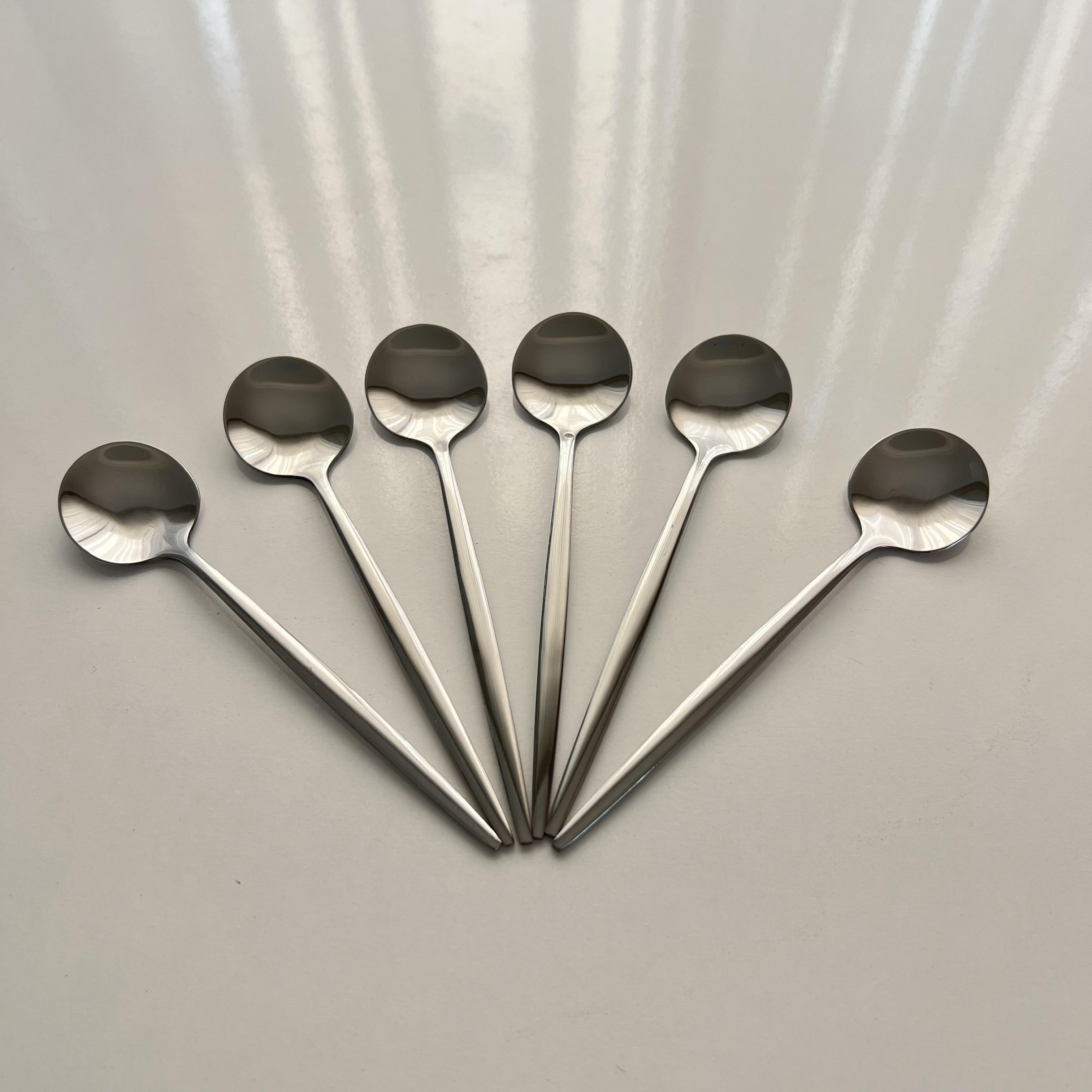 6Lı Mini Gümüş Tatlı Kaşığı