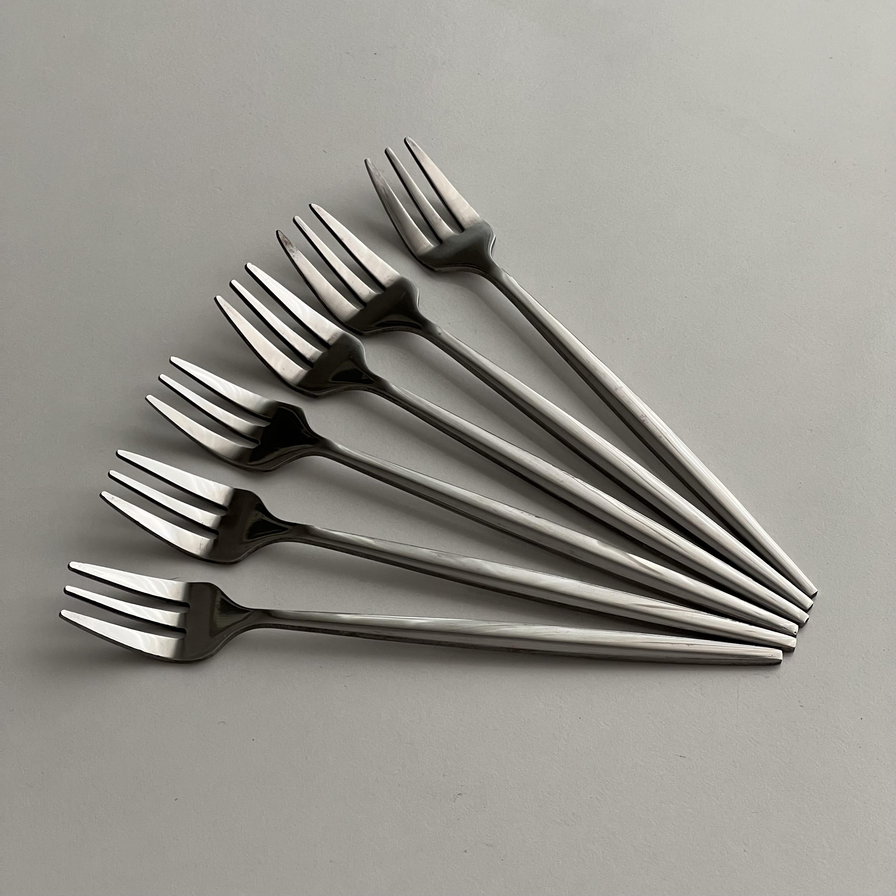 6Lı Mini Gümüş Tatlı Çatalı