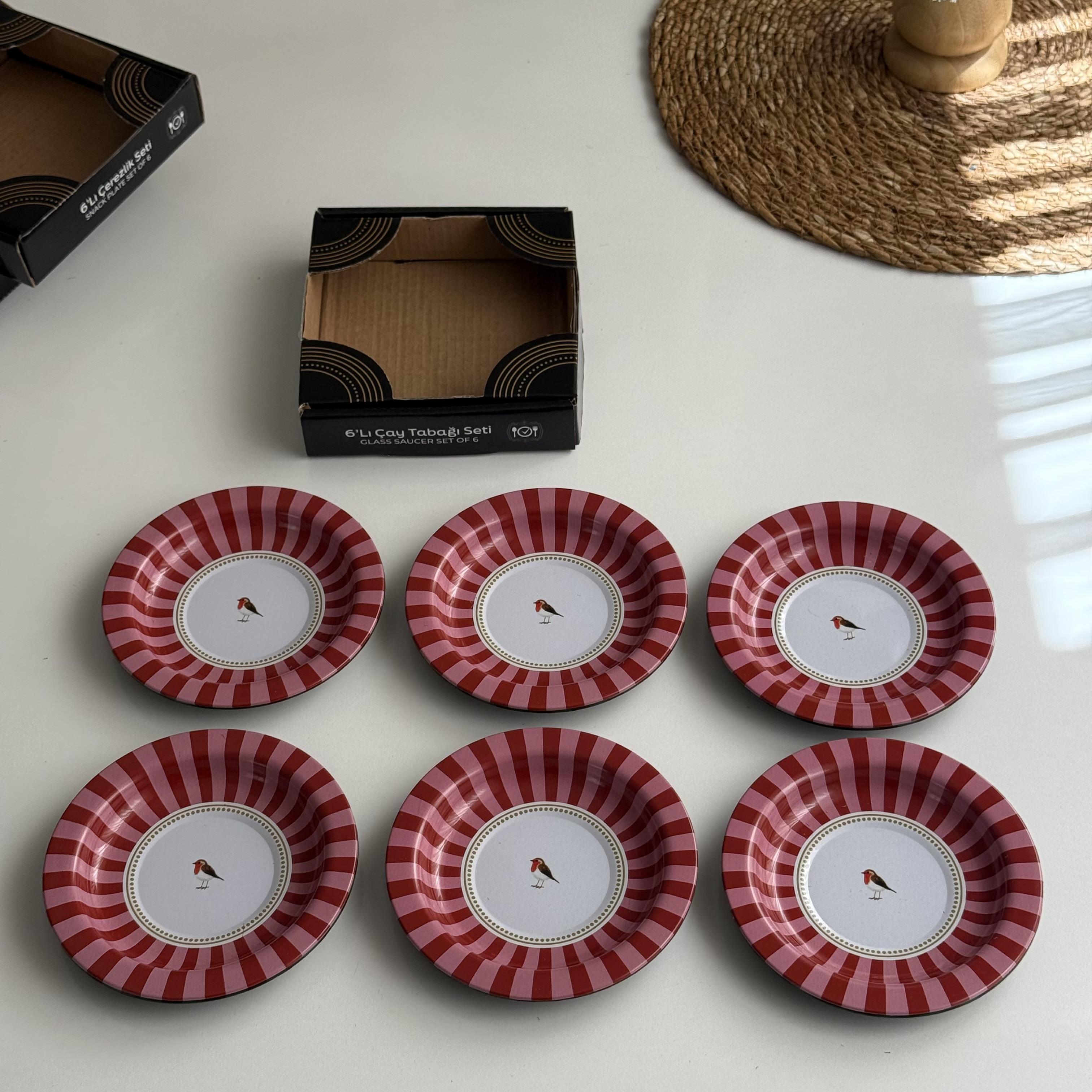 Metal Çay/Çerez Tabağı 6lı (K)