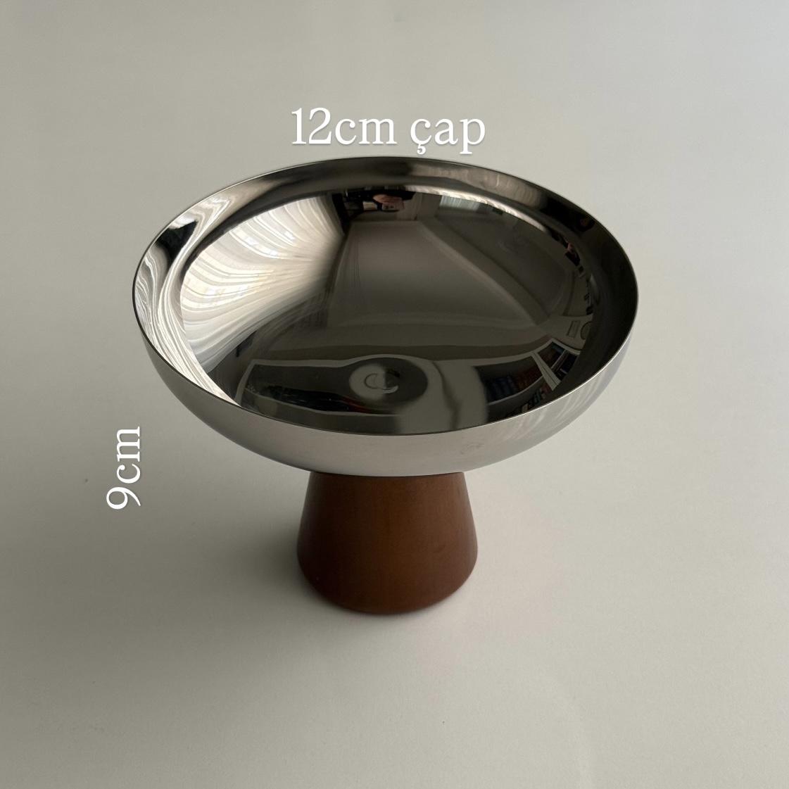 Akasya Ayaklı Silver Dondurmalık 12cm