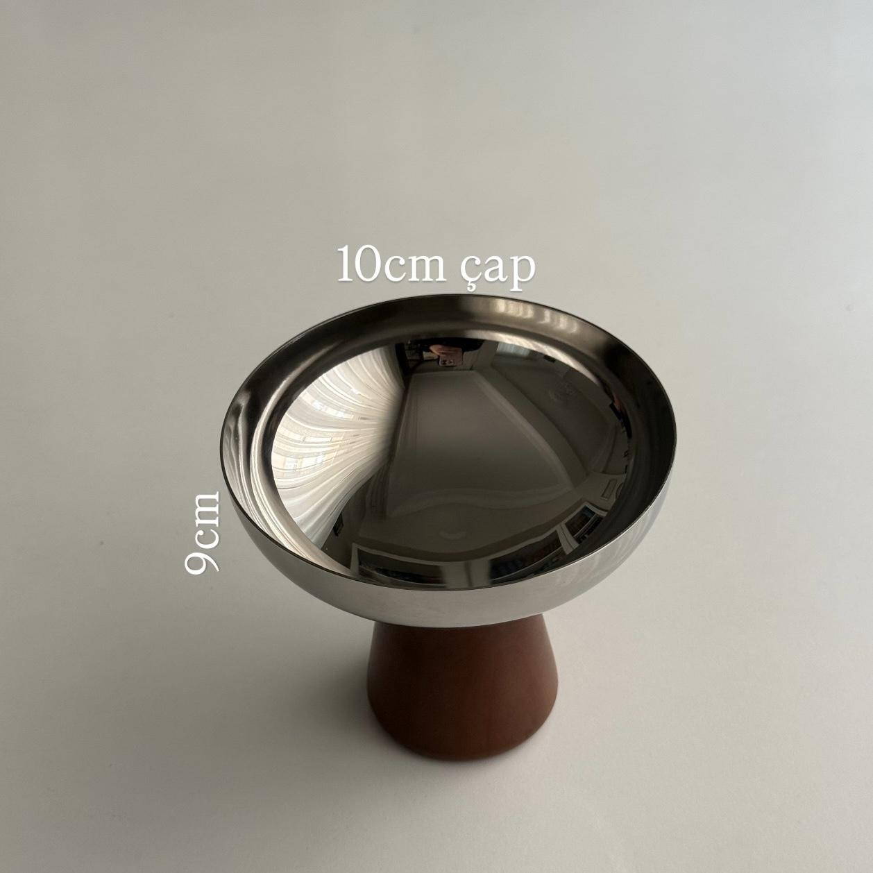 Akasya Ayaklı Silver Dondurmalık 10cm